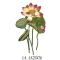 Elegant lotus flower heat transfer vinyl decal for garment decoration, 14.4x25cm. - DS0402