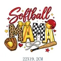 Trendy Softball MAMA baseball heat transfer decal for custom clothing decoration - Softball MAMA Pearl Bow Pattern (DS2108)
