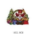 Cowboy gnome Christmas heat transfer iron-on sticker patch, size 8x5.9cm for DIY clothing - 8x5.9cm