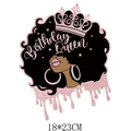 18x23cm African queen heat transfer decal for personalized t-shirts and hoodies - 18x23cm
