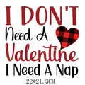 Patch termoadesiva di San Valentino con cuore a scacchi e una scritta divertente - Confezione 22x21.3cm