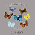 Multicolor butterfly heat transfer stickers for DIY apparel decor, size 21.8*22cm. - Multiple Butterflies Combo (DH0390)