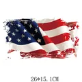 Adesivo decalcomania a trasferimento termico bandiera americana 26x15,1cm per abiti - Confezione 26x15.1cm