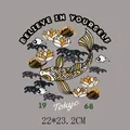 Japanese style koi fish and lotus heat transfer patch for clothing DIY, 22x23cm - Koi Fish Style (DH0391)
