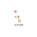 Autocollant transfert thermique girafe et lapin pour décoration vêtements enfants - 4.2x7cm