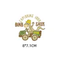 Autocollant de transfert thermique dinosaure dessin animé pour vêtements 8x7.1cm - 8x7.1cm