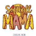 Softball Mama heat transfer patch iron-on decal for DIY apparel decoration 24x19.8cm - Collage MAMA Style (DS2125)