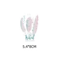 Patch thermocollant plume tribale pour décoration de vêtements, rose et bleu, 5,4x8cm - 5.4x8cm
