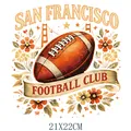 Retro San Francisco Football Club iron-on heat transfer patch for apparel 21x22cm - San Francisco Sport Style (DS2143)
