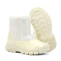 Warme Winter-Schneestiefel für Kinder in cremefarbenem Metallic-Look mit rutschfester Sohle. - 28 / Glänzendes Beige