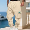 Pantaloni cargo pesanti da uomo foderati in pile beige per sport e attività tempo libero - Albicocca