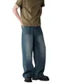 Men's American vintage heavy wash blue jeans in a loose straight and wide-leg fit - S / Retro Blue