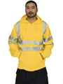 Sudadera con capucha reflectante amarilla de alta visibilidad para hombre con cremallera - S / Tops / Amarillo Neón