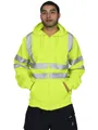 Sudadera de seguridad reflectante verde neón de alta visibilidad para hombre con cremallera - S / Tops / Verde Fluorescente