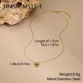 Vintage gouden hart ketting met parels, gedetailleerd met lengte- en gewichtsspecificaties - Harthanger Ketting (NMSN-M511-1) / 18K goud / Goud