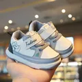 Cute panda baby walking shoes with soft anti-slip soles for toddlers aged 1-3 years old. - Gray