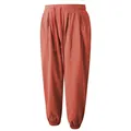 Pantalones casuales de lino y algodón transpirable para hombre con cordón en color rojo ladrillo - Rojo