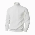 Premium men's white cable-knit turtleneck sweater for thermal autumn winter wear - S / Tops / White