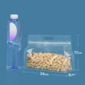 Transparent self-sealing food storage bag with handle, 24x17x8cm size specification - Handle Clear Style / 24*17+8cm