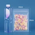 Frosted 14x20cm self-sealing food storage bag for snacks and tea packaging - Round Corner Frosted / 14x20cm (100 Pieces/Pack)