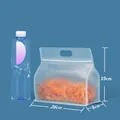 Frosted stand-up ziplock food bag with handle, 26x19x8cm size variant - Frosted Horizontal Handle (TMMSBBFZL) / 26*19+8cm (10 Pieces/Pack)
