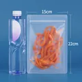 Frosted plastic food self-sealing pouch with dimensions of 15x22cm for snack storage. - Round Corner Frosted / 15x22cm (100 Pieces/Pack)