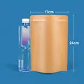 Self-sealing standing kraft paper pouch for tea and food packaging 17x24cm large - 17*24+4cm
