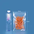 Thickened transparent self-sealing snack pouch 15x22cm for food and tea storage - Round Corner Transparent / 15x22cm (100 Pieces/Pack)