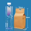 10x20x6cm kraft paper stand-up pouch with foil lining and zipper for food - 10x20+6cm Thickness 0.28mm