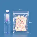 Transparent food-grade plastic zipper pouch for snacks with 17x24cm size markings - Round Corner Transparent / 17x24cm (100pcs/Pack)