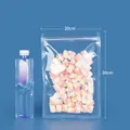 Thickened transparent zip-lock food bag 20x30cm for snack packaging and storage - Round Corner Transparent / 20x30cm (Pack of 100)
