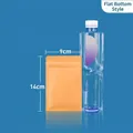Orange kraft paper pouch 9x14cm with flat bottom and resealable zipper for tea - Flat Bottom Style / 9*14cm (25 Silk)