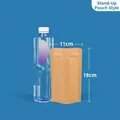 11x18cm stand-up kraft paper pouch with zip lock for moisture-proof tea packaging - 11*18+4cm
