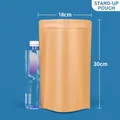 Bolsa stand-up de papel kraft 18x30cm con cierre hermético para envase de té - 18*30+5cm