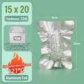 Verdikte aluminiumfolie vacuümzak voor maïs, 15x20cm, 121 graden hittebestendig - Aluminiumfolie Stijl (Hittebestendig 121°C) / 15x20cm (Verpakking van 100)