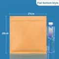 Flat bottom kraft paper stand-up pouch 27x28cm with zipper seal for food storage - Flat Bottom Style / 27*28cm (25 Silk)