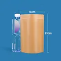 Bolsa kraft autosostenible con cremallera, 16x23cm, para embalaje de té resistente a la humedad - 16*23+4cm