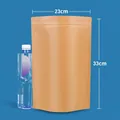 Bolsa de papel kraft de 23x33cm con cierre de cremallera y forro de aluminio resistente - 23*33+5cm