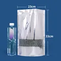 Großer Standbeutel aus Aluminiumfolie mit Fenster, 23x33 cm, zur Aufbewahrung von Lebensmitteln - 100 Stück/Packung (23x33+5cm)