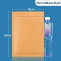 Kraft paper self-sealing bag 18x26cm flat bottom style for food storage - Flat Bottom Style / 18*26cm (25 Silk)