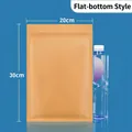 Professional brown kraft paper stand-up pouch with flat bottom style, size 20x30cm - Flat Bottom Style / 20*30cm (25 Silk)