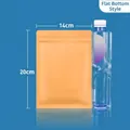 Aluminized kraft paper stand-up pouch, 14x20cm flat bottom zip-lock bag for tea - Flat Bottom Style / 14*20cm (25 Silk)