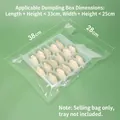 Transparent plastic vacuum seal bag for frozen dumpling box storage, size 28x38cm - 28*38cm