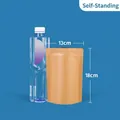 Bolsa stand-up de papel kraft de 13x18cm con cierre de cremallera para té y alimentos - 13*18+4cm
