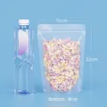 Sachet refermable transparent givré pour aliments, dimensions de 15x22x4cm environ - 15*22+4cm 20 Soie