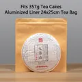 Sachet de thé 24x25cm capacité 357g avec revêtement intérieur aluminium - 50 Pièces / Style Doublure en Aluminium / 24*25cm (Pour 357g Gâteau de Thé)
