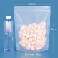 Sachet stand-up givré transparent 24x30cm pour emballage alimentaire de snacks et bonbons - 24*30+5cm 20 Soie