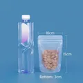 Sachet stand-up givré transparent 10x15cm avec fond de 3cm pour snacks - 10*15+3cm 20 Soie