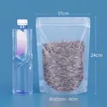 Sachet stand-up givré transparent pour snacks et thé, référence de taille 17x24x4cm - 17*24+4cm 20 Soie