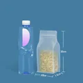 Matte translucent stand-up food pouch with zipper seal, size 20x10x6cm for snacks - Frosted Style / 10*20+6cm